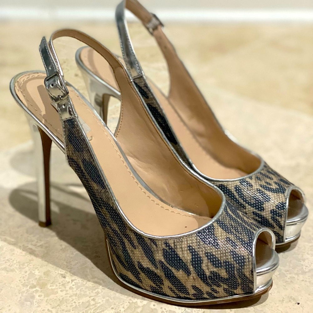 Platform Peep Toe Slingback Heel